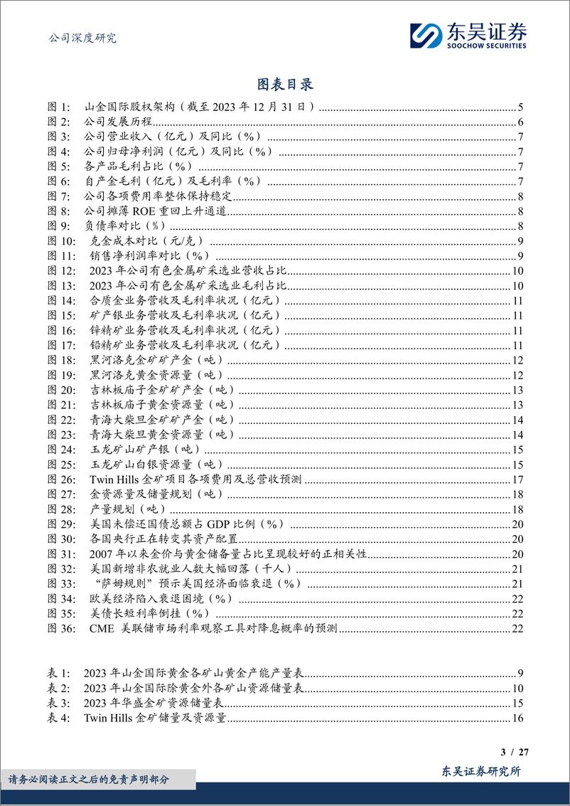 《山金国际(000975)具备优秀成本控制能力的黄金新贵，全球化布局开启二次增长曲线-240811-东吴证券-27页》 - 第3页预览图