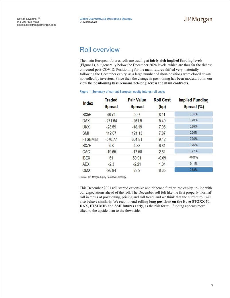 《JPMorgan-European Equity Futures Rollover Outlook March 2024 - June 2...-106855608》 - 第3页预览图