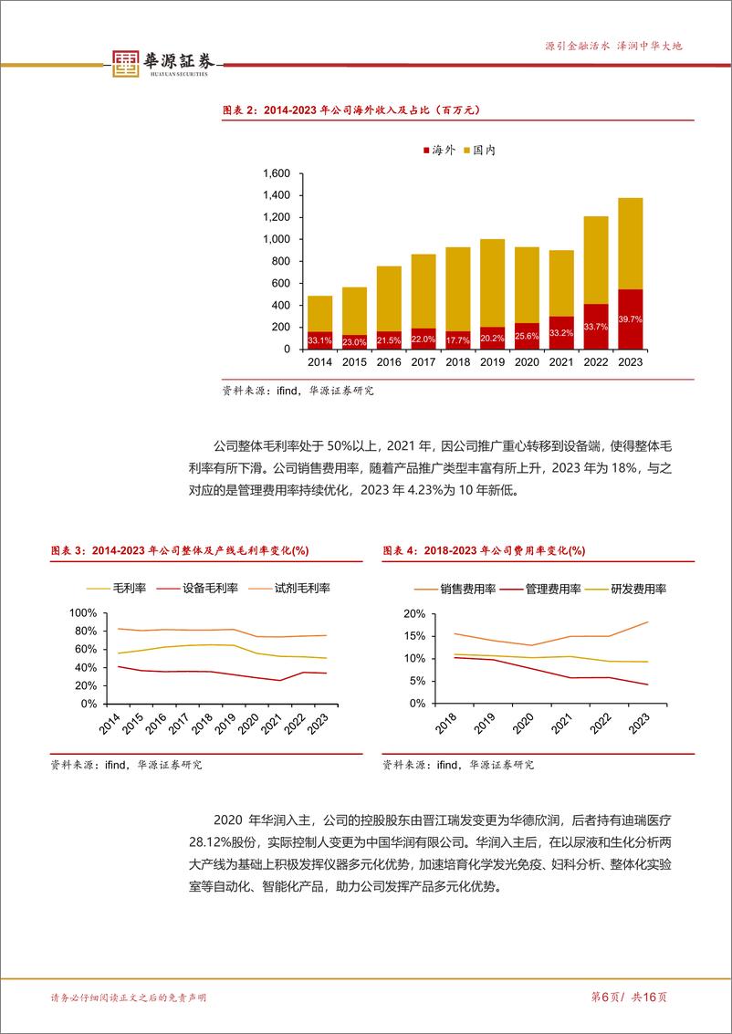 《迪瑞医疗-300396.SZ-华润入主，产品结构持续优化-20240518-华源证券-16页》 - 第6页预览图