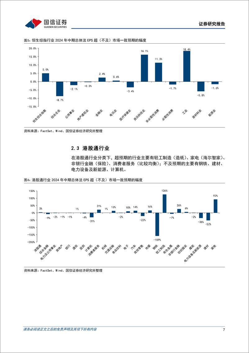 《港股2024年中期业绩总览：业绩总体向好，龙头优势凸显-240903-国信证券-11页》 - 第7页预览图