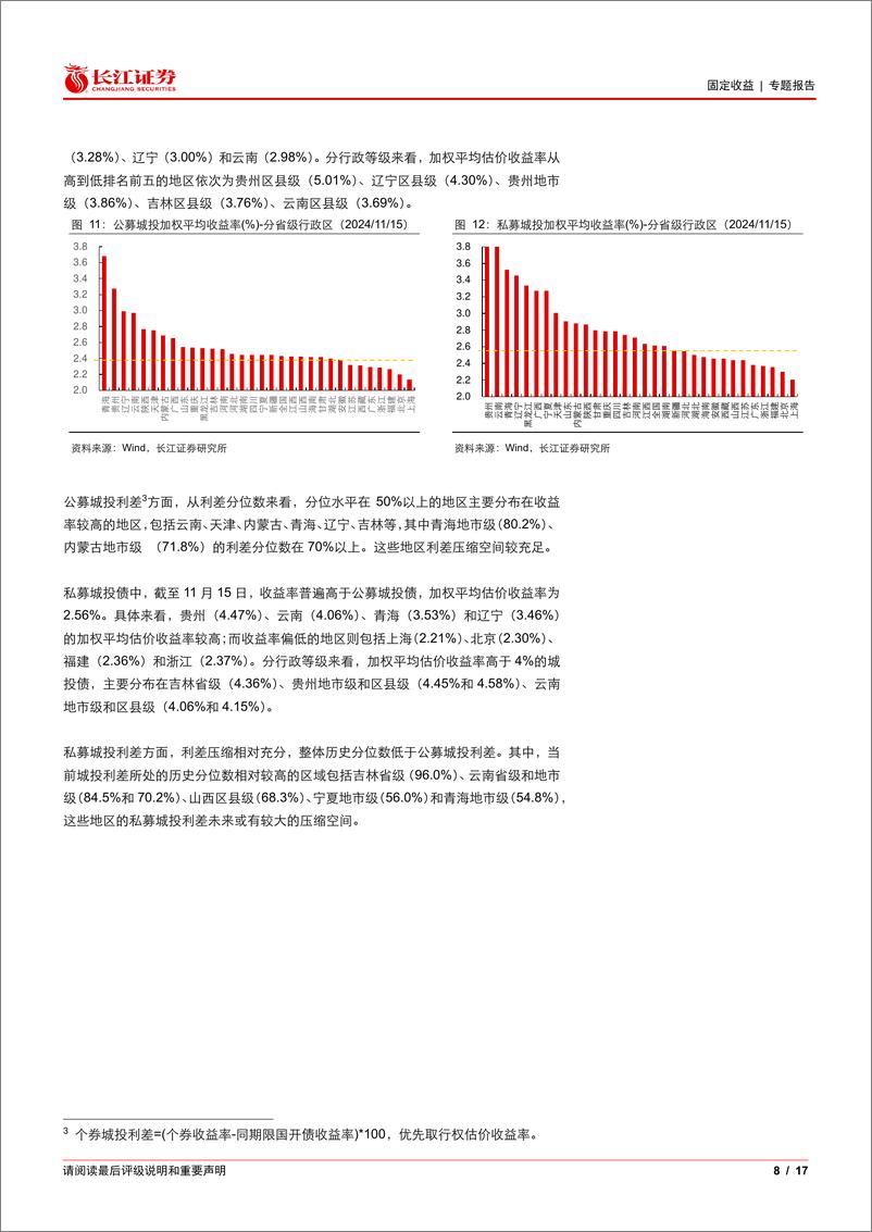 《城投调整出空间，可以下沉吗？-241120-长江证券-17页》 - 第8页预览图