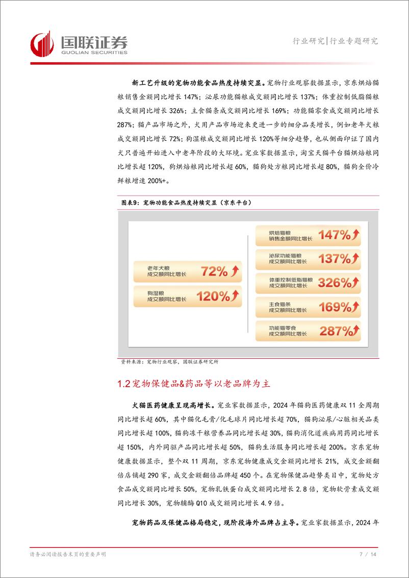 《农林牧渔行业专题研究：今年双11宠物消费数据有哪些新趋势？-241116-国联证券-15页》 - 第8页预览图