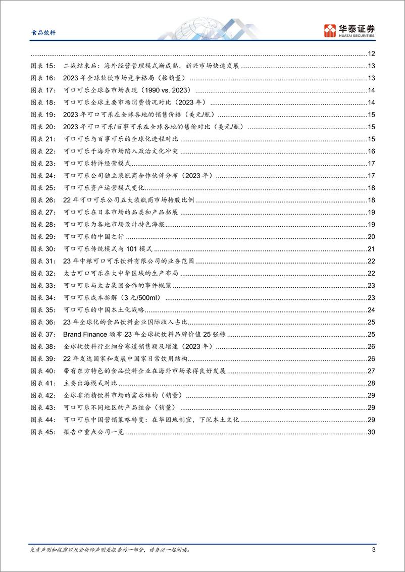 《食品饮料行业专题研究：可口可乐国际化征程的复盘与启示-240728-华泰证券-33页》 - 第3页预览图