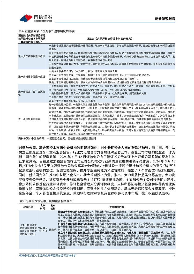 《资本市场新“国九条”解读：完善“1%2bN”政策体系，推动资本市场高质量发展-240414-国信证券-11页》 - 第6页预览图