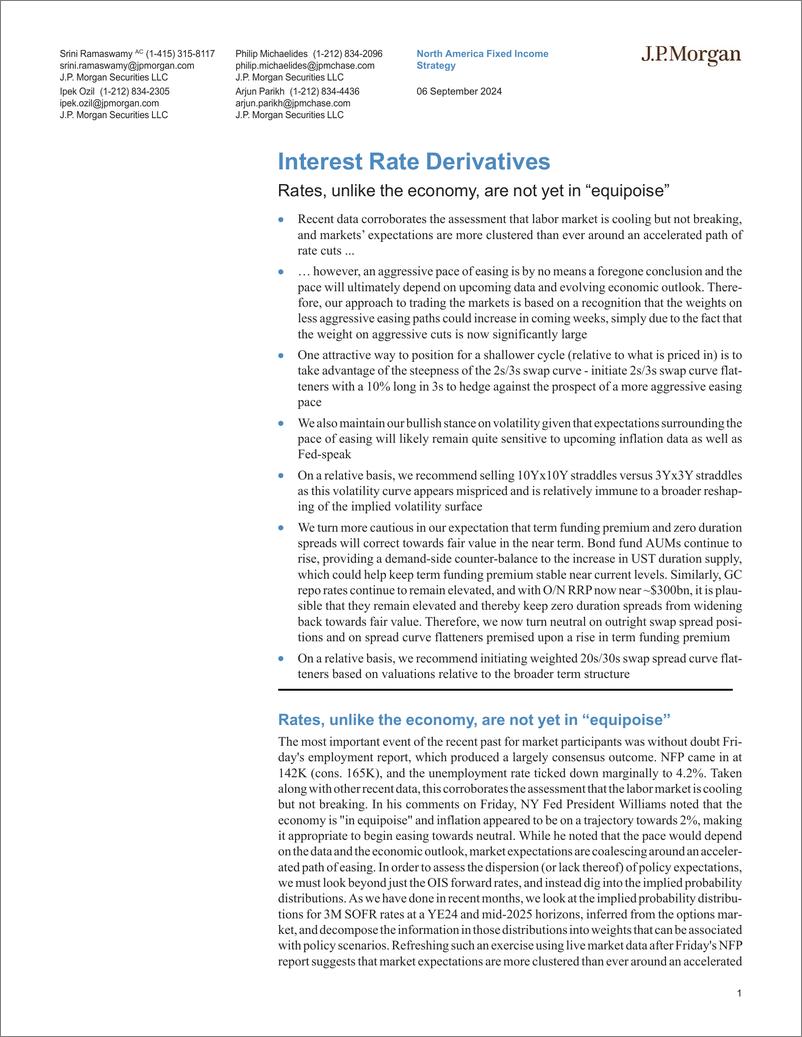 《JPMorgan Econ  FI-Interest Rate Derivatives Rates, unlike the economy, are not...-110224114》 - 第1页预览图