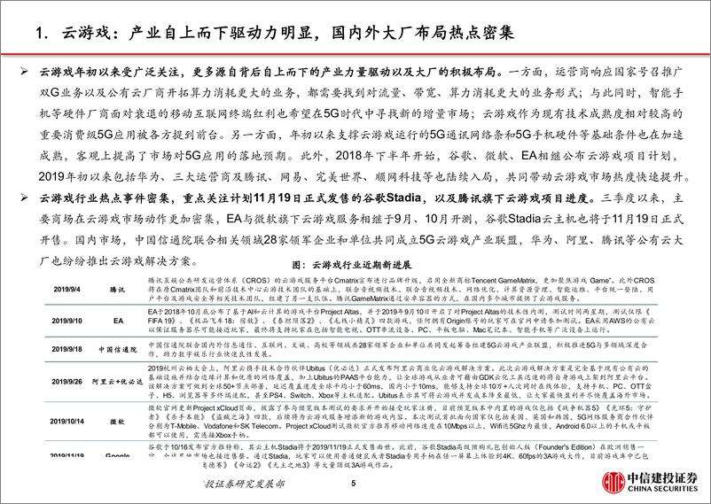 《传媒行业动态报告：5G应用之三，探析云游戏创业公司进击之路-20191018-中信建投-36页》 - 第7页预览图