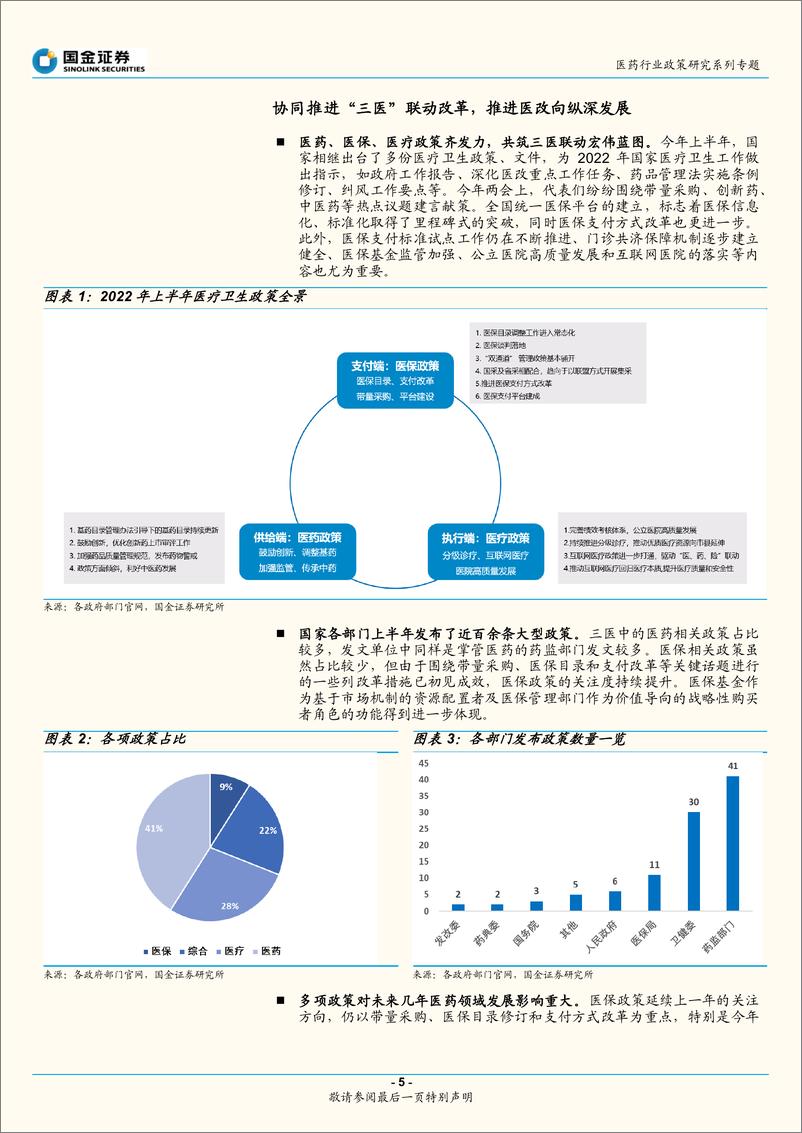 《医药行业政策研究系列专题：医药行业政策大梳理（2022H1），深化医药卫生体制改革，推进医改向纵深发展-20220915-国金证券-32页》 - 第6页预览图