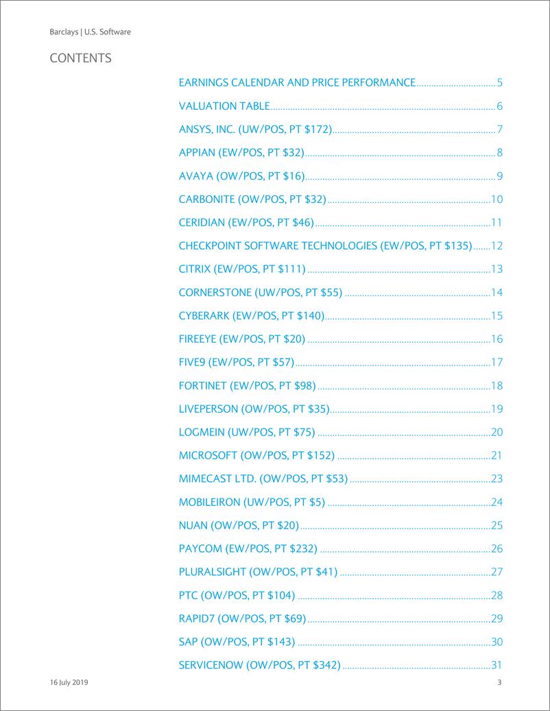 《巴克莱-美股-软件行业-美国软件业Q2业绩指南-2019.7.16-58页》 - 第4页预览图