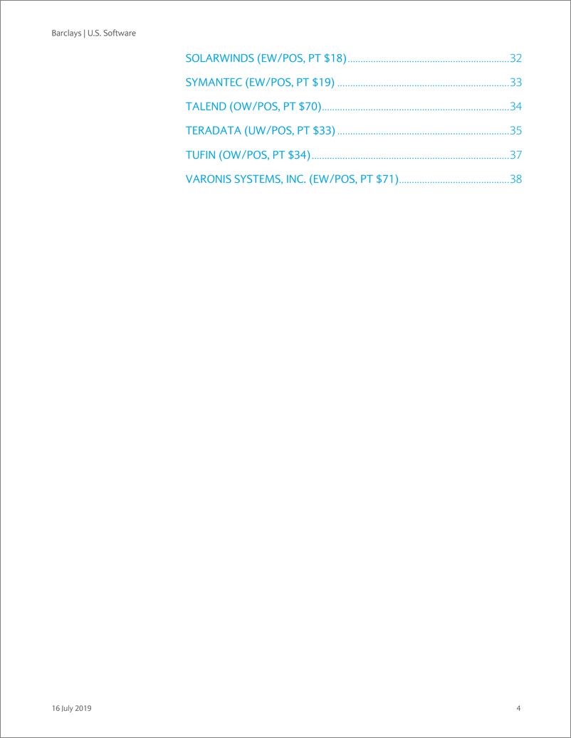 《巴克莱-美股-软件行业-美国软件业Q2业绩指南-2019.7.16-58页》 - 第5页预览图