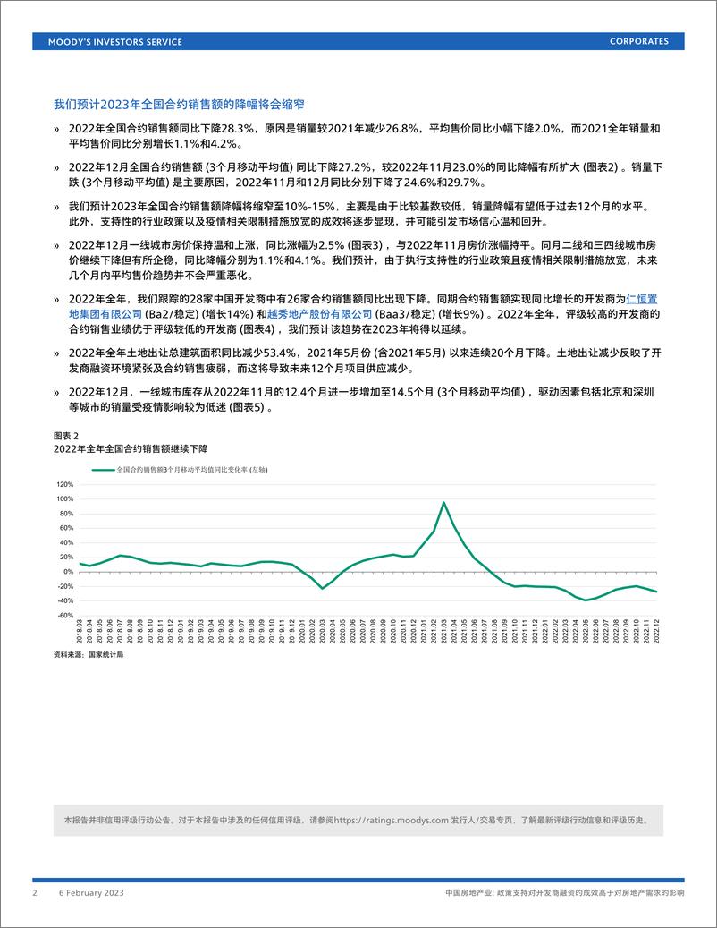 《穆迪+中国房地产业：政策支持对开发商融资的成效高于对房地产需求的影响（中文）-16页》 - 第3页预览图