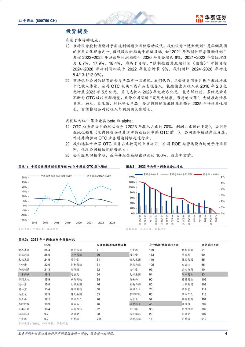 《江中药业(600750)中国肠胃品类OTC领导者-241112-华泰证券-28页》 - 第4页预览图