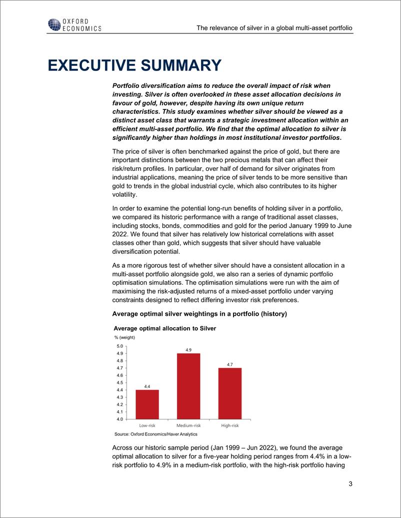 《牛津经济研究院-白银在全球多元资产组合中的相关性（英）-2022.9-22页》 - 第5页预览图