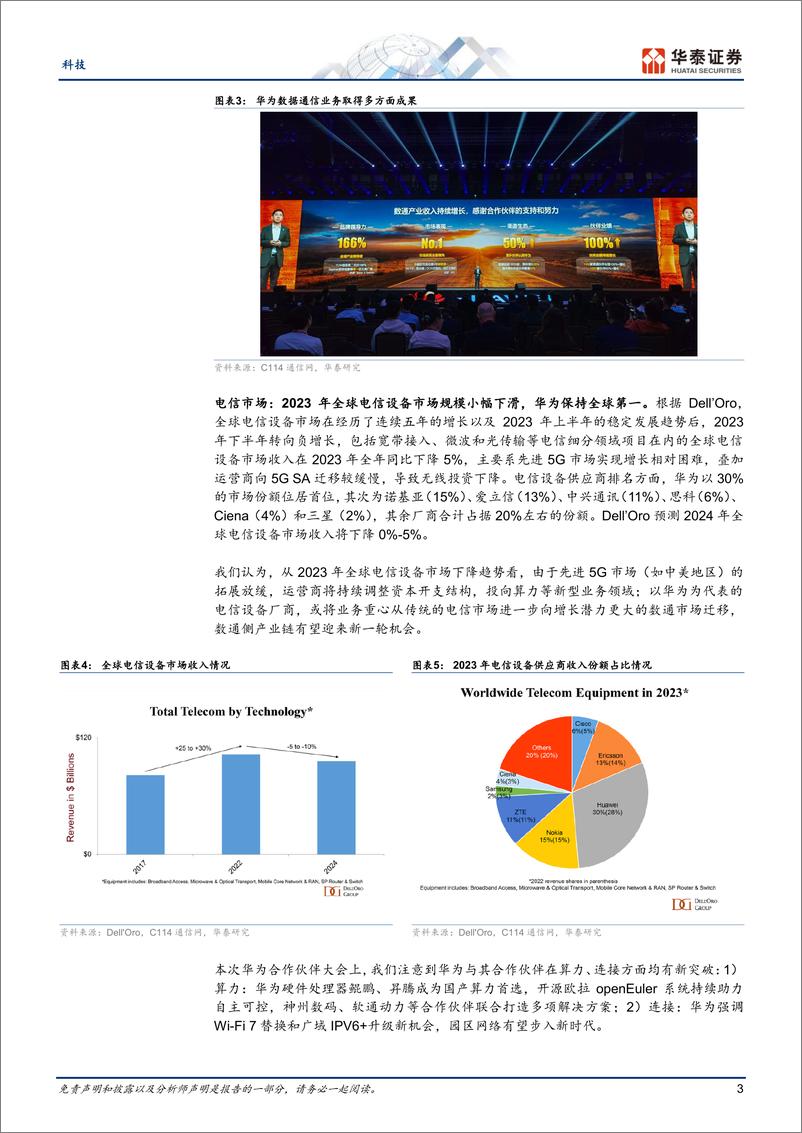 《科技行业专题研究：华为合作伙伴会带来算力连接新风向-240317-华泰证券-20页》 - 第3页预览图