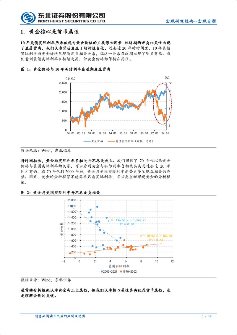 《宏观专题：为何实际利率与黄金相关性减弱？-240405-东北证券-12页》 - 第3页预览图