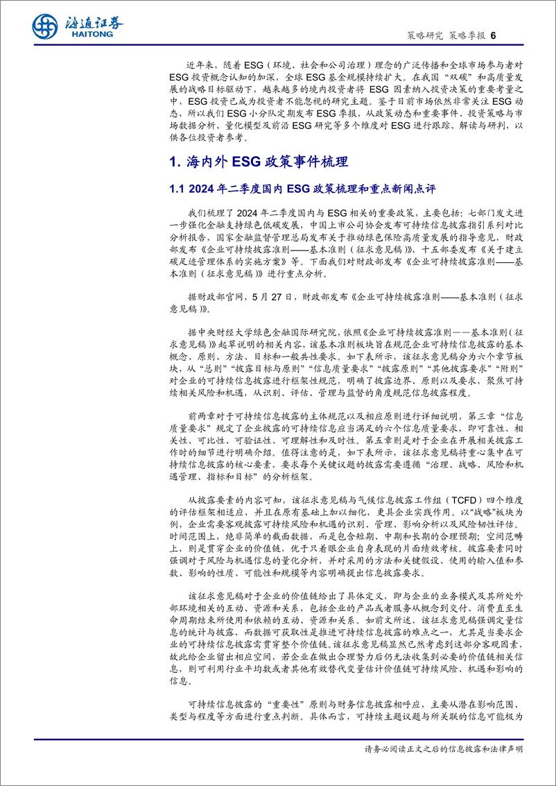 《策略季报：我国可持续披露准则体系建设持续推进-240704-海通证券-23页》 - 第6页预览图