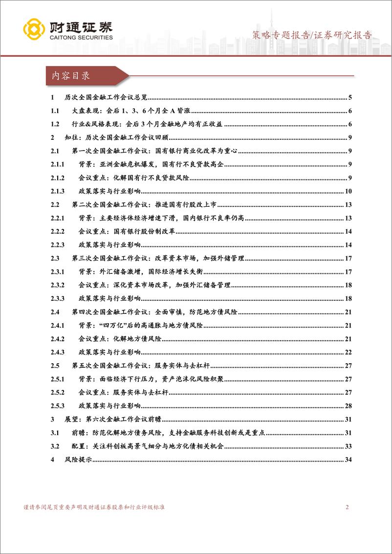 《策略专题报告：历次金融工作会议的总结与影响-20231030-财通证券-35页》 - 第3页预览图