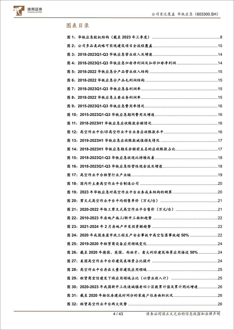 《华铁应急-603300.SH-高空车租赁后起之秀，数字化＋轻资产蓄力长期成长-20240414-德邦证券-43页》 - 第4页预览图