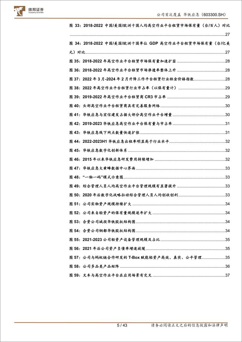 《华铁应急-603300.SH-高空车租赁后起之秀，数字化＋轻资产蓄力长期成长-20240414-德邦证券-43页》 - 第5页预览图