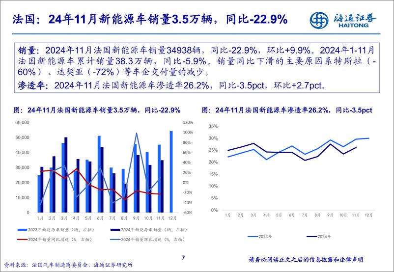 《电力设备及新能源行业海外新能源车销量月报：11月美国销量同比%2b19%25，10月新兴市场销量同比%2b11%25-241229-海通证券-51页》 - 第7页预览图