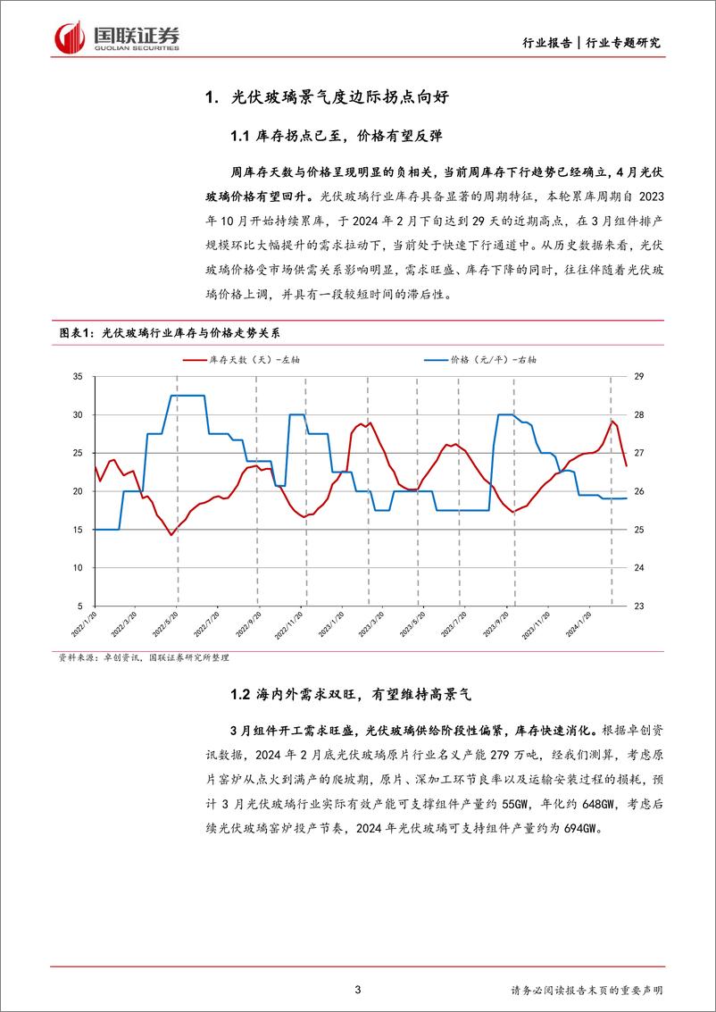 《电力设备行业专题研究：光伏玻璃景气度边际向好，有望迎来量利齐升-240317-国联证券-16页》 - 第3页预览图