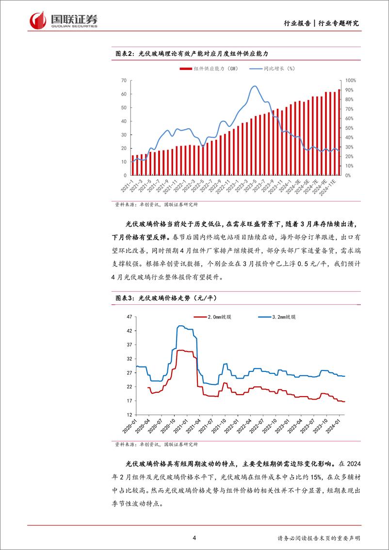 《电力设备行业专题研究：光伏玻璃景气度边际向好，有望迎来量利齐升-240317-国联证券-16页》 - 第4页预览图