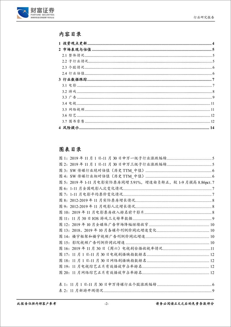 《传媒行业：关注云游戏、贺岁档电影行情-20191204-财富证券-15页》 - 第3页预览图
