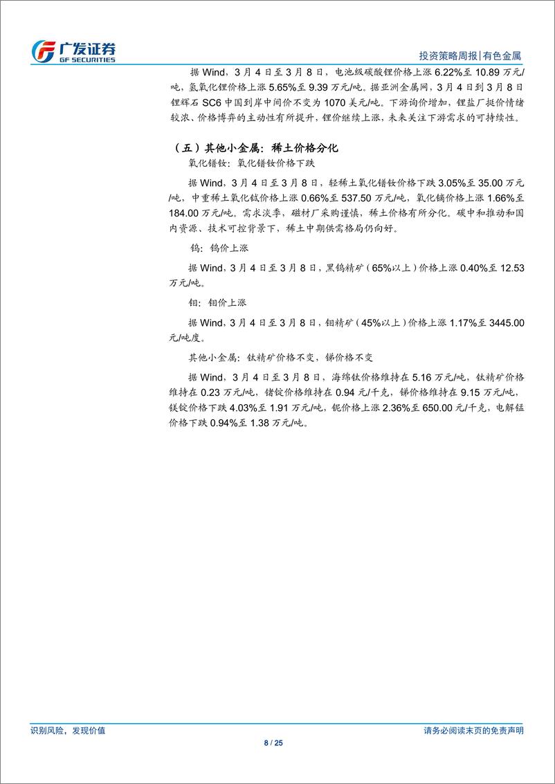 《金属及金属新材料行业：金价仍将上行，关注铜铝钼-240310-广发证券-25页》 - 第8页预览图