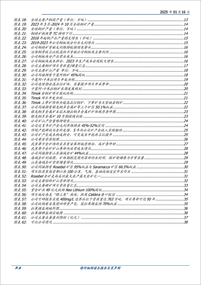 《紫金矿业(601899)具备阿尔法的有色核心资产，稳步迈向世界一流-250116-国盛证券-39页》 - 第4页预览图