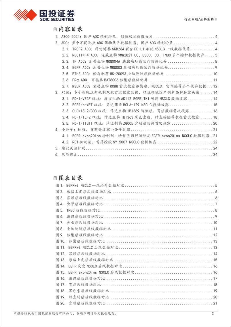 《生物医药行业创新药研究框架之ASCO＋2024：国产ADC精彩纷呈，创新双抗崭露头角-240527-国投证券-26页》 - 第2页预览图