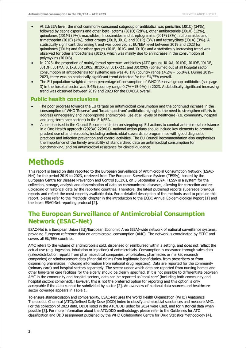 《欧洲疾控中心-欧盟-欧洲经济区的抗菌药物消费（ESAC-Net）-2023年年度流行病学报告（英）-25页》 - 第2页预览图
