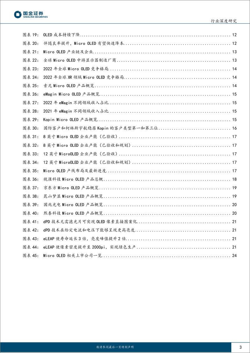 《电子行业研究：Micro OLED：XR领域打造百亿蓝海，50亿设备投资可期》 - 第3页预览图