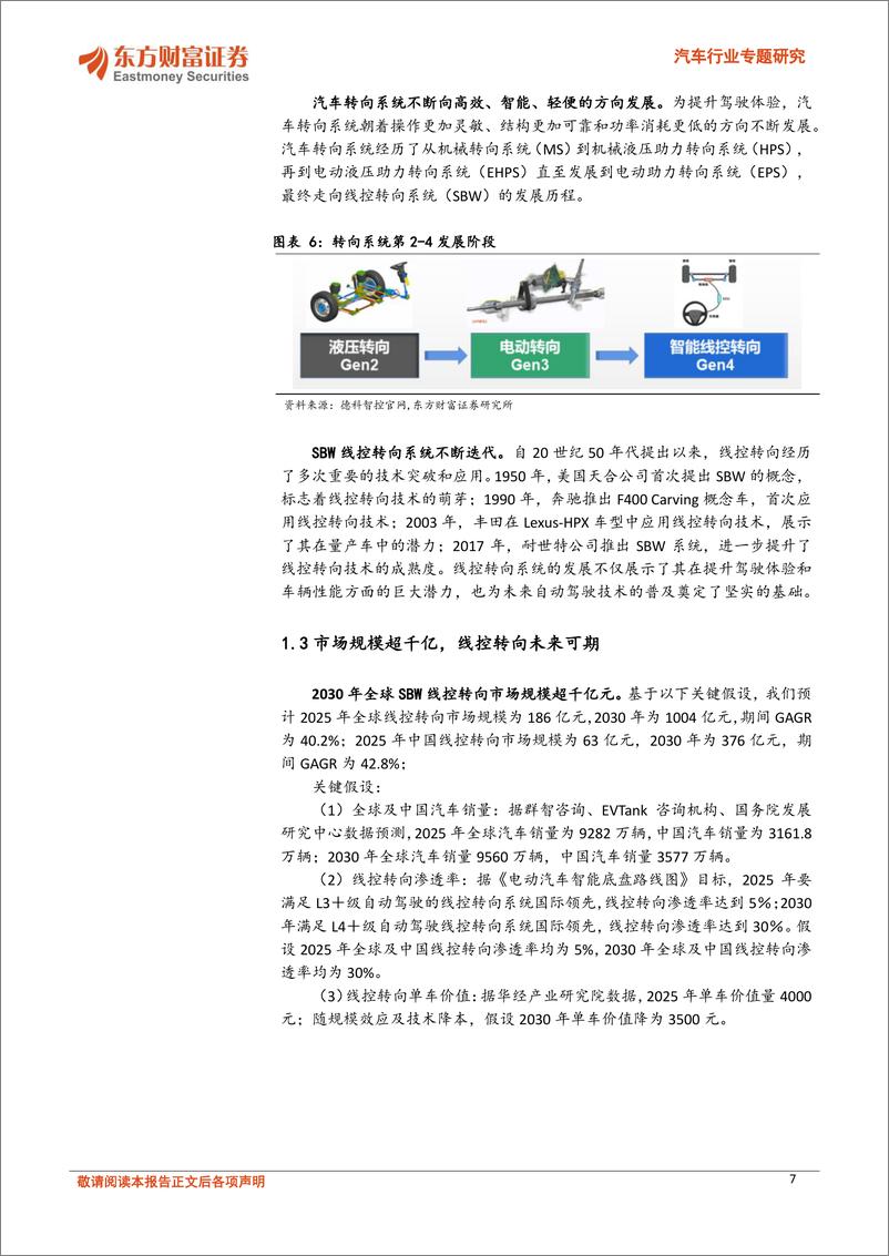 《汽车智能底盘系列(二)：乘高阶智驾东风，线控转向有望加速渗透-240819-东方财富证券-23页》 - 第7页预览图