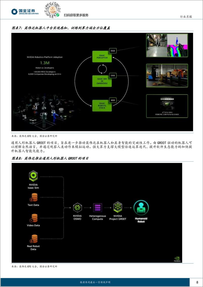 《机器人行业月报：英伟达赋能机器人AI超预期，二季度迎机器人定点最大催化-240403-国金证券-16页》 - 第8页预览图