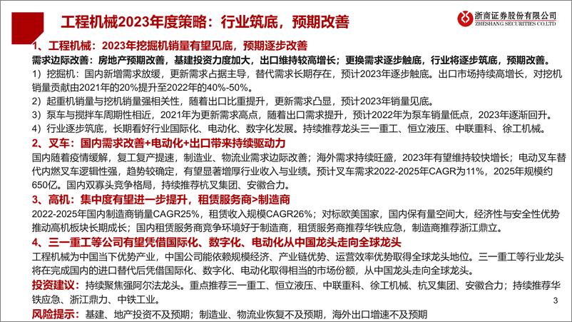 《2023年工程机械行业投资策略：工程机械，行业筑底，预期改善-20221127-浙商证券-50页》 - 第4页预览图