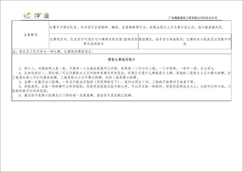 《广东腾越华东公司第一届届棋牌&电竞比赛活动安排》 - 第2页预览图