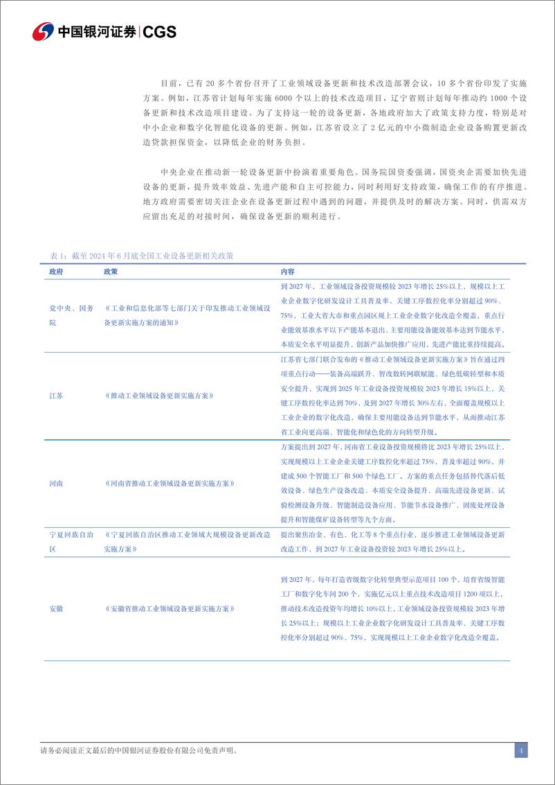 《计算机行业跟踪报告：多省出台实施方案，加速工业设备更新落地-240630-银河证券-14页》 - 第4页预览图