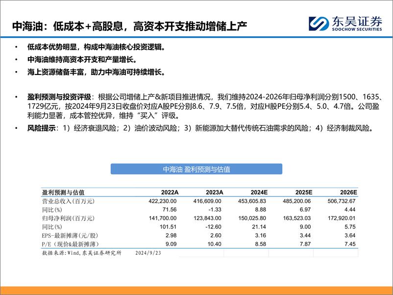 《能源化工行业：2024年三桶油对比报告-240924-东吴证券-56页》 - 第3页预览图