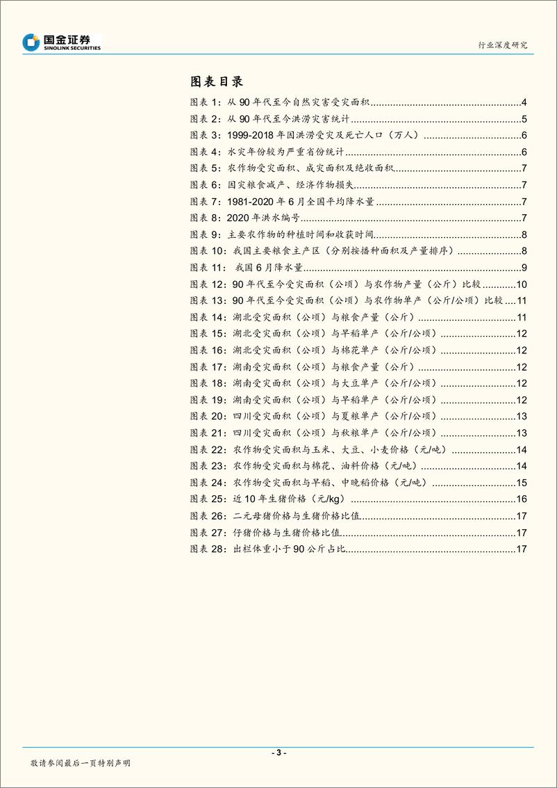 《农林牧渔行业深度研究：洪涝灾害对农业生产影响几何？-20200722-国金证券-20页》 - 第3页预览图