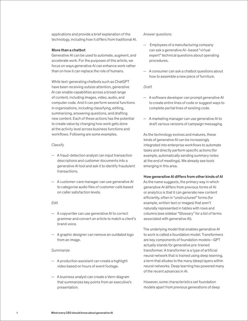 《麦肯锡_2024每位CEO应了解的生成式人工智能报告_英文版_》 - 第4页预览图