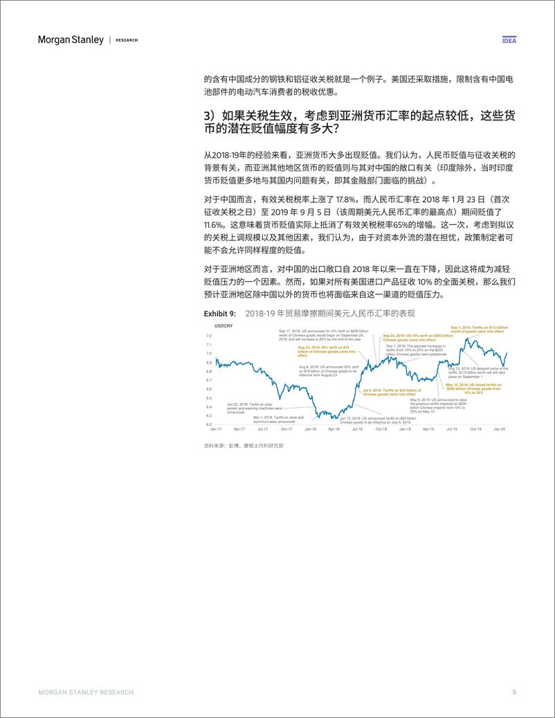 《Morgan Stanley Fixed-Asia Economics The Viewpoint 亚洲经济研究：观点 回答您关于关税的问题-109507757》 - 第5页预览图