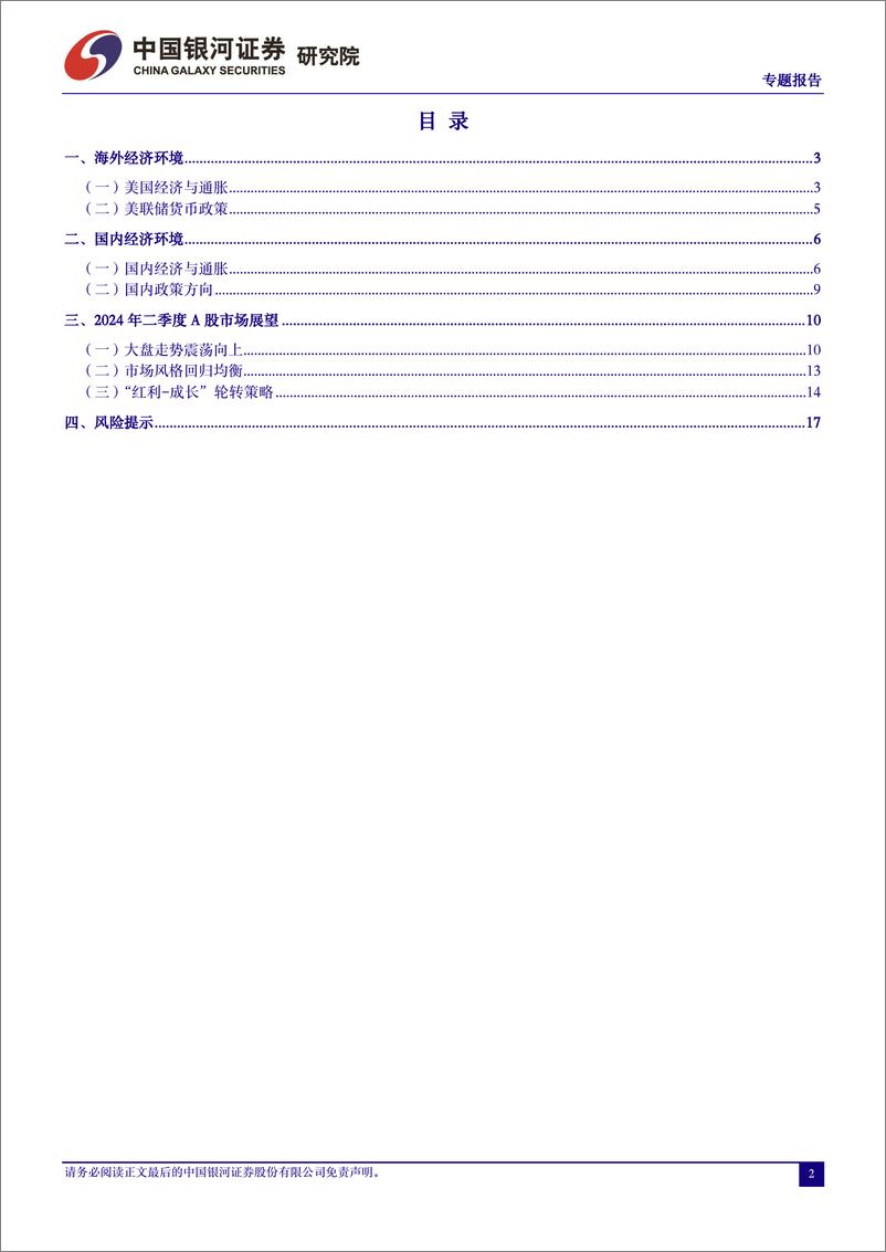 《二季度A股市场投资展望：红利与成长轮转策略-240401-银河证券-20页》 - 第2页预览图