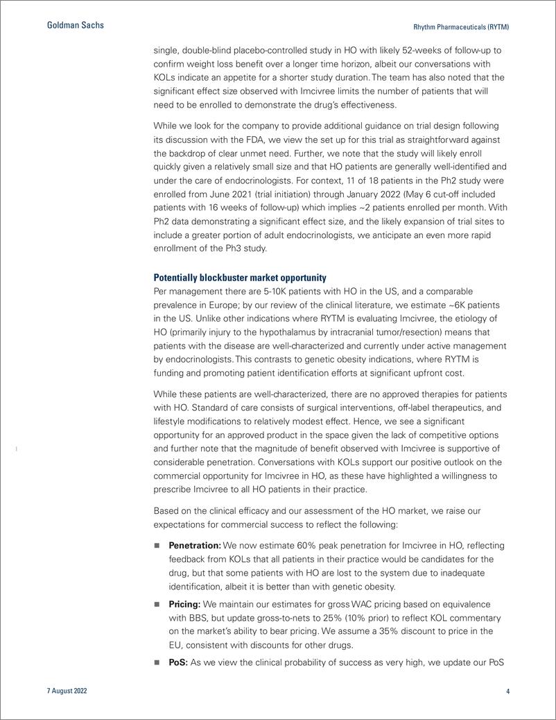 《Rhythm Pharmaceuticals (RYTM Hypothalamic obesity transforms opportunity for Imcivree; Upgrade to Buy, $28 PT(1)》 - 第5页预览图