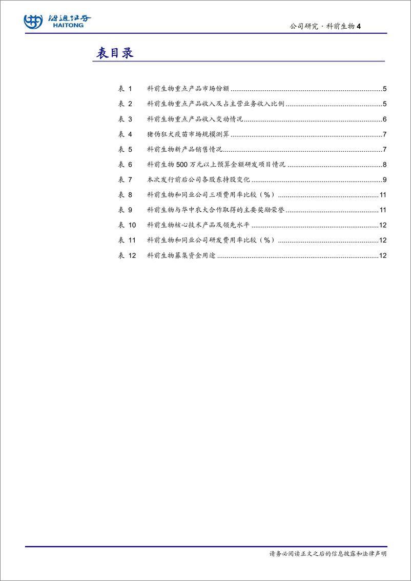 《生物医药行业：科前生物，产学研深度融合的猪用疫苗龙头企业-20191112-海通证券-17页》 - 第5页预览图