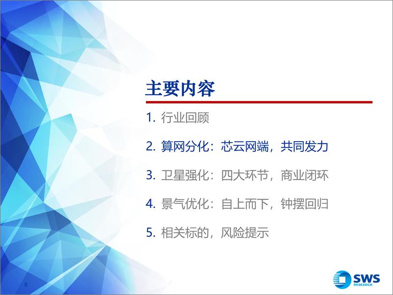 《2025年通信行业投资策略：算网传导分化、卫星产业强化、景气周期优化-241217-申万宏源-34页》 - 第8页预览图