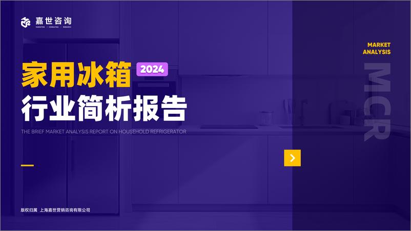 《2024家用冰箱市场简析报告-嘉世咨询-17页》 - 第1页预览图