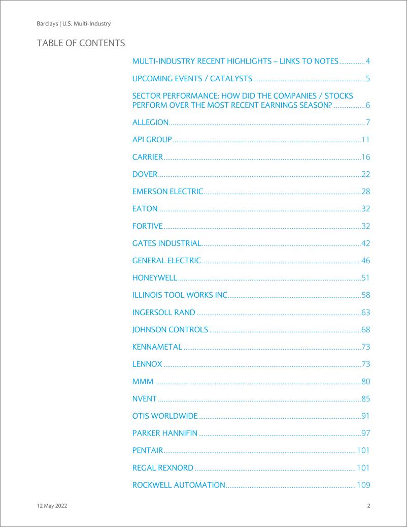 《巴克莱-美股投资策略-美国跨行业：2022年第二季度催化剂和管理团队的问题-2022.5.12-195页》 - 第3页预览图