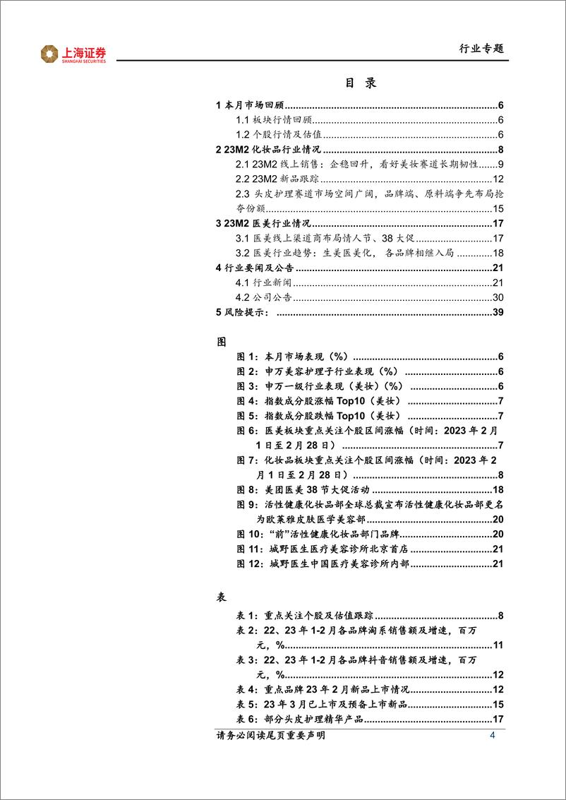 《美容护理行业2月月报&3月投资策略：医美线下消费持续复苏，看好美妆赛道长期韧性-20230310-上海证券-40页》 - 第5页预览图