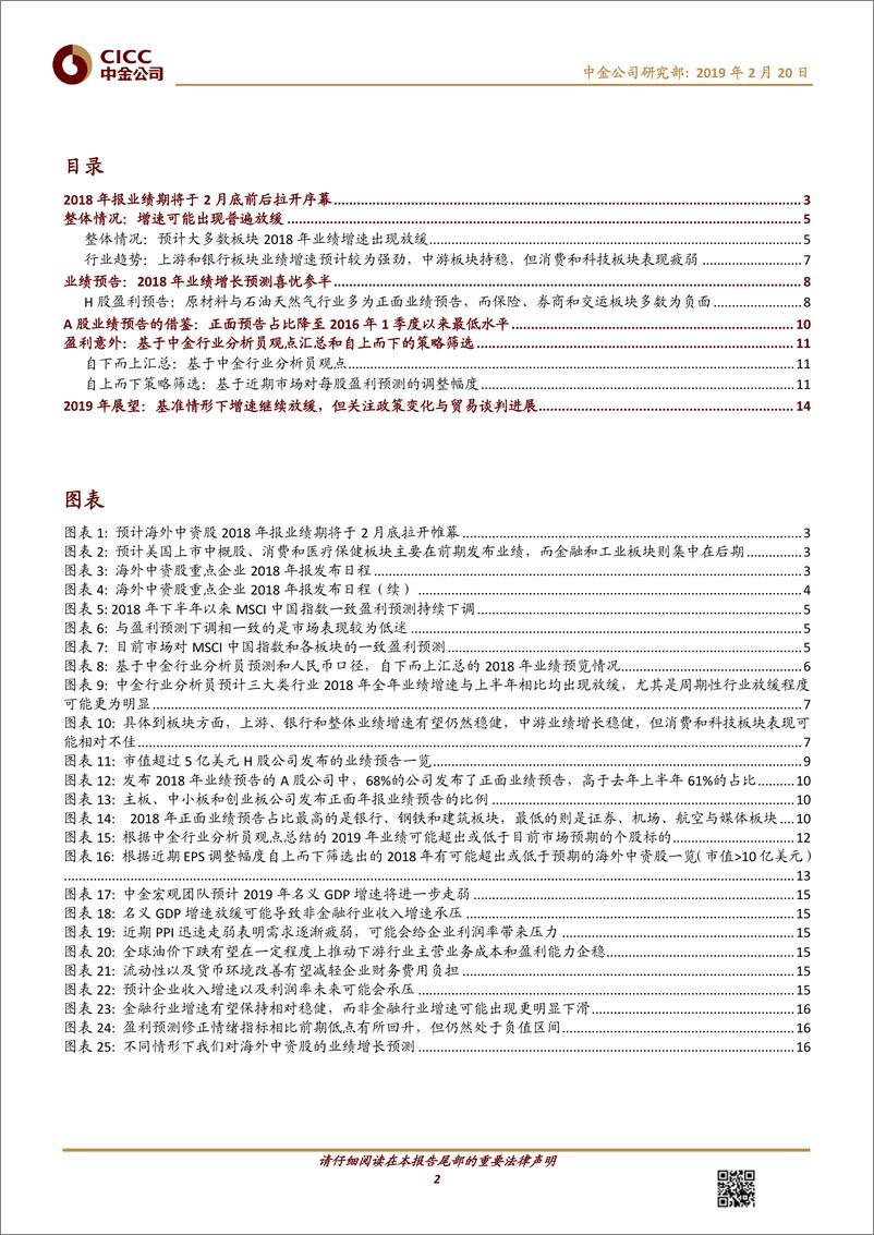 《海外中资股策略：2018年业绩预览，增速普遍放缓-20190220-中金公司-18页》 - 第3页预览图