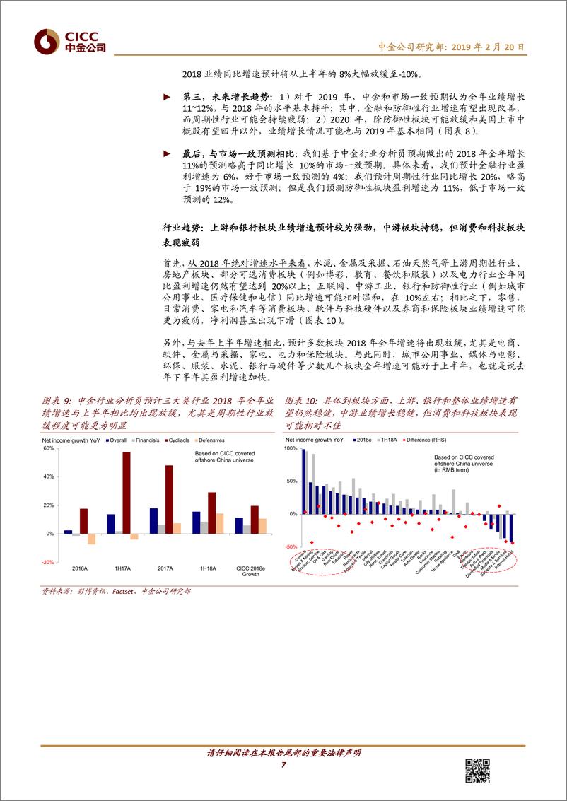 《海外中资股策略：2018年业绩预览，增速普遍放缓-20190220-中金公司-18页》 - 第8页预览图