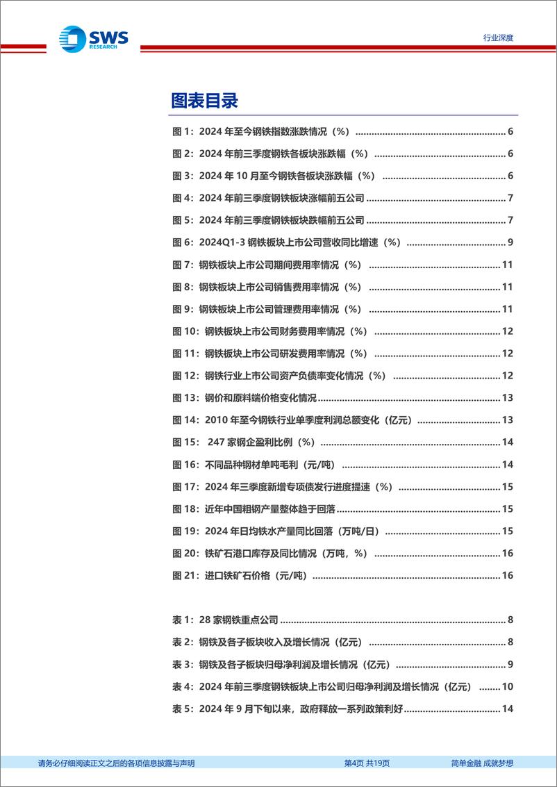 《钢铁行业2024年三季报回顾：行业景气触底，关注Q4盈利修复-241115-申万宏源-19页》 - 第4页预览图